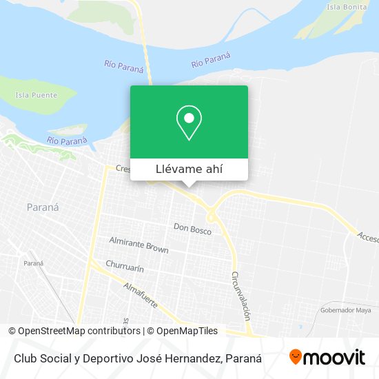 Mapa de Club Social y Deportivo José Hernandez