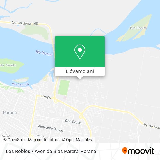 Mapa de Los Robles / Avenida Blas Parera
