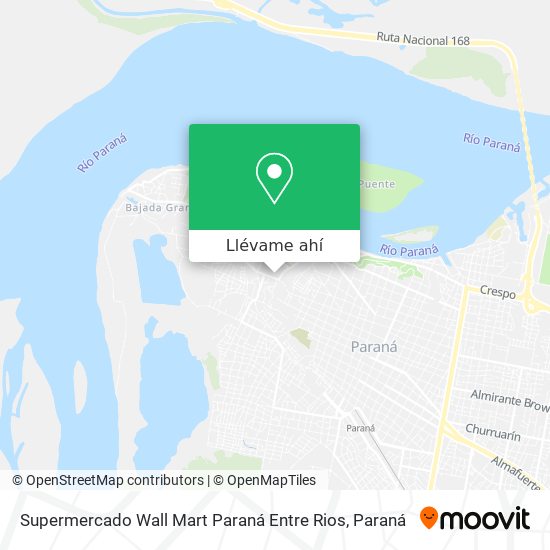 Mapa de Supermercado Wall Mart Paraná Entre Rios