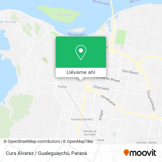 Mapa de Cura Álvarez / Gualeguaychú