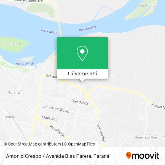 Mapa de Antonio Crespo / Avenida Blas Parera