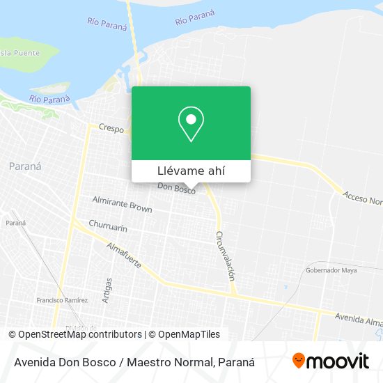 Mapa de Avenida Don Bosco / Maestro Normal