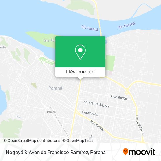 Mapa de Nogoyá & Avenida Francisco Ramírez