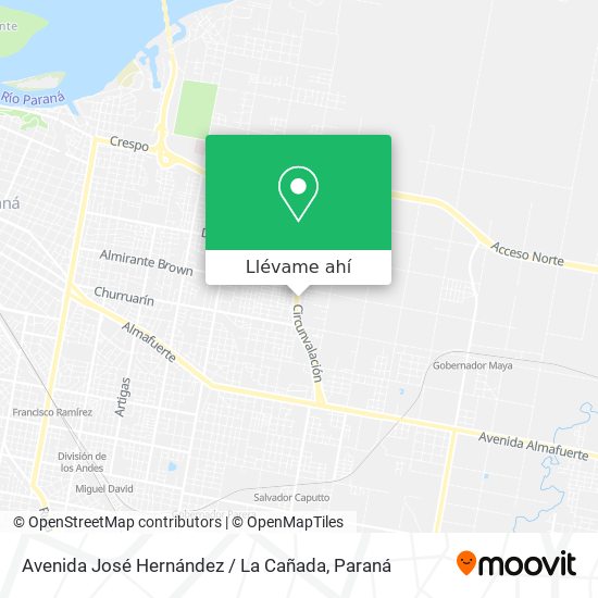 Mapa de Avenida José Hernández / La Cañada