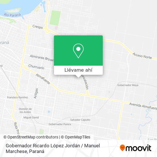 Mapa de Gobernador Ricardo López Jordán / Manuel Marchese