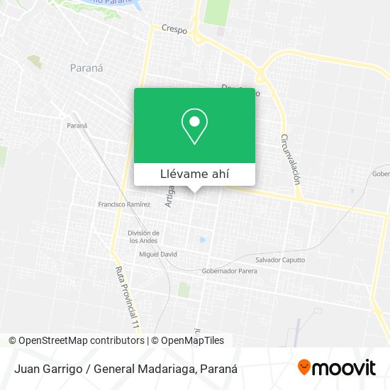 Mapa de Juan Garrigo / General Madariaga