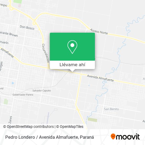 Mapa de Pedro Londero / Avenida Almafuerte