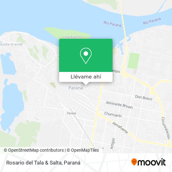 Mapa de Rosario del Tala & Salta