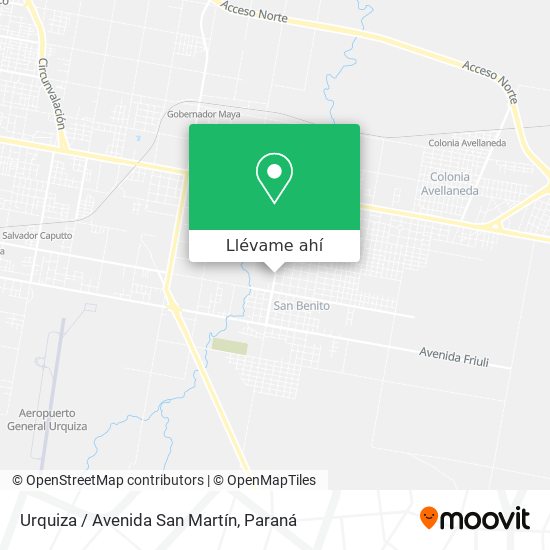 Mapa de Urquiza / Avenida San Martín