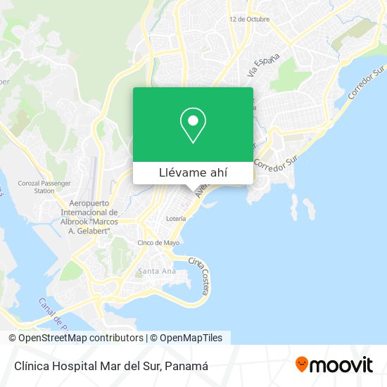 Mapa de Clínica Hospital Mar del Sur