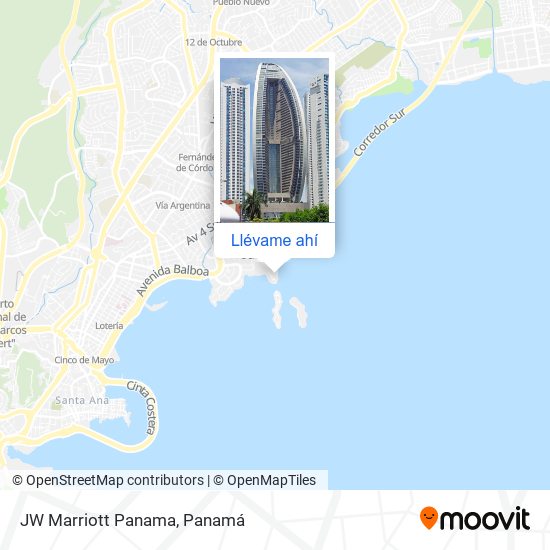 Mapa de JW Marriott Panama
