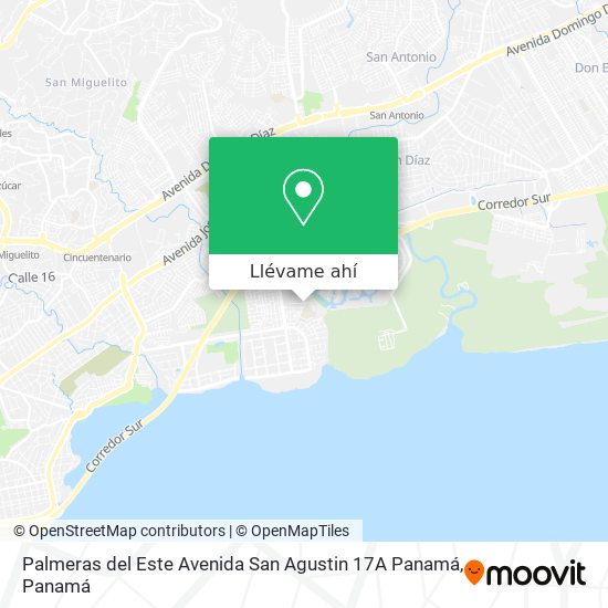 Mapa de Palmeras del Este Avenida San Agustin 17A  Panamá