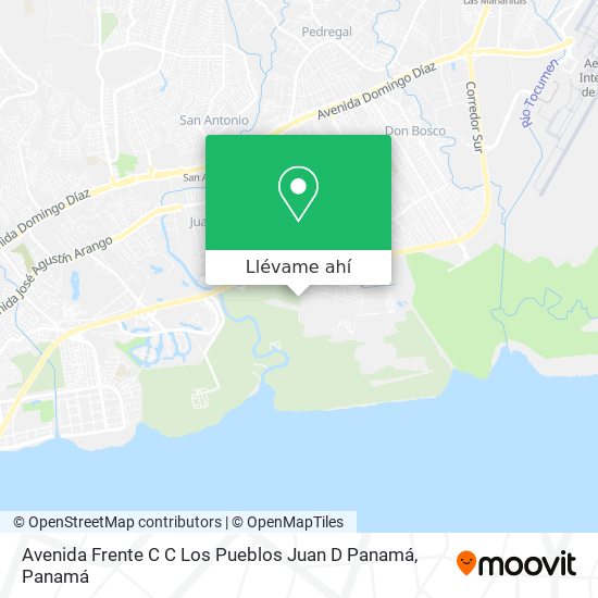 Mapa de Avenida Frente C C  Los Pueblos Juan D  Panamá