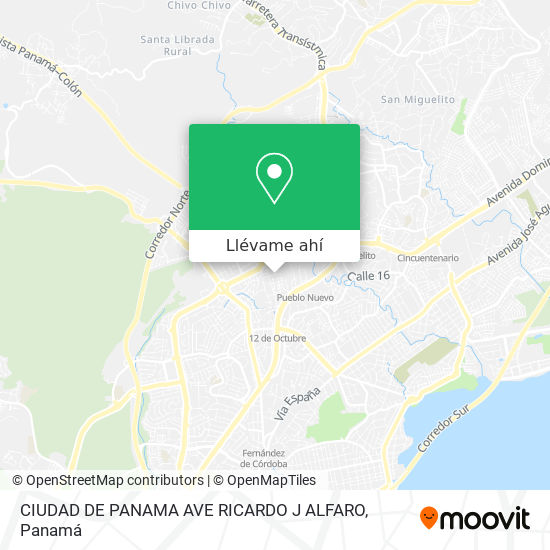 Mapa de CIUDAD DE PANAMA AVE RICARDO J ALFARO