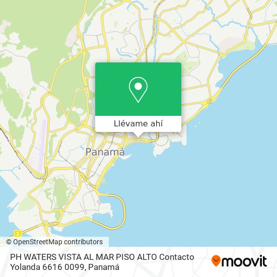 Mapa de PH WATERS  VISTA AL MAR PISO ALTO  Contacto  Yolanda 6616 0099