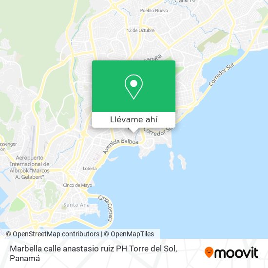 Mapa de Marbella  calle anastasio ruiz  PH Torre del Sol