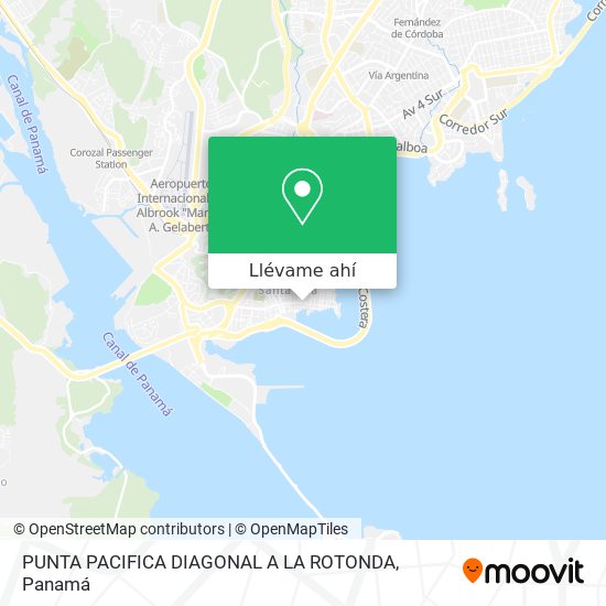 Mapa de PUNTA PACIFICA  DIAGONAL A LA ROTONDA