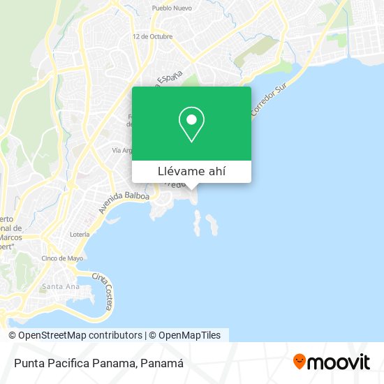 Mapa de Punta Pacifica Panama