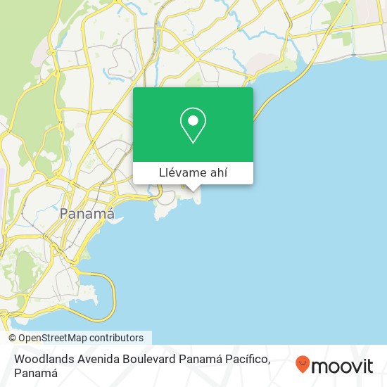 Mapa de Woodlands Avenida Boulevard Panamá Pacífico