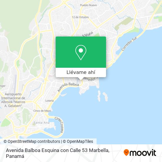 Mapa de Avenida Balboa  Esquina  con Calle 53 Marbella