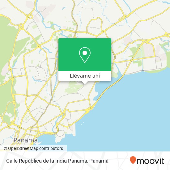 Mapa de Calle República de la India  Panamá