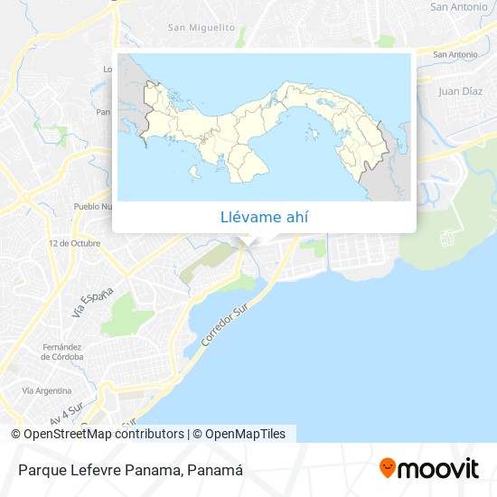 Mapa de Parque Lefevre Panama