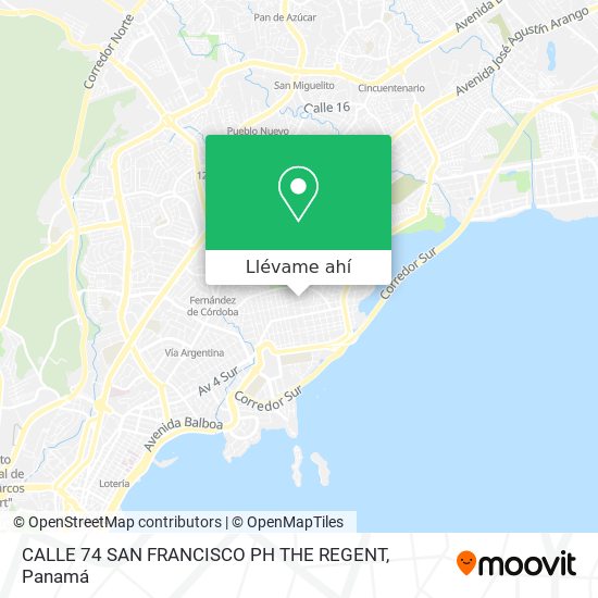 Mapa de CALLE 74 SAN FRANCISCO PH THE REGENT