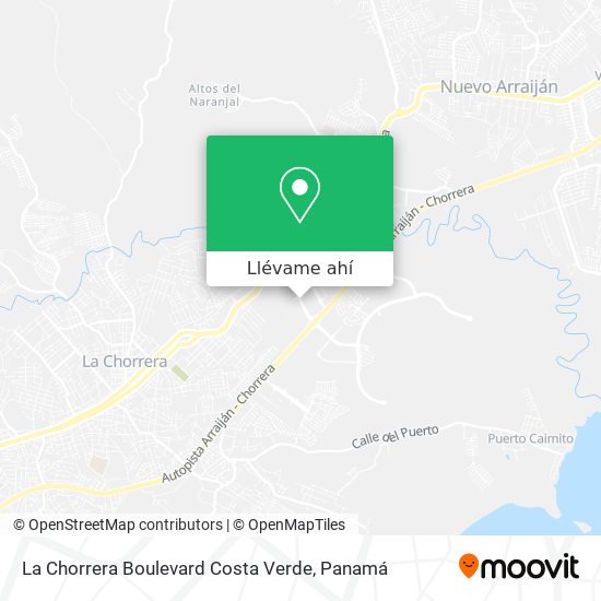 Mapa de La Chorrera  Boulevard Costa Verde