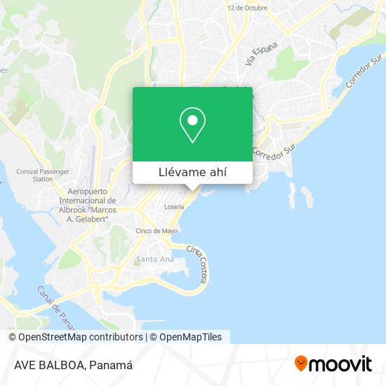 Mapa de AVE  BALBOA