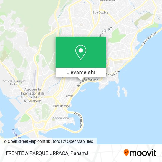 Mapa de FRENTE A PARQUE URRACA