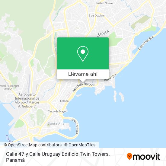 Mapa de Calle 47 y Calle Uruguay   Edificio Twin Towers