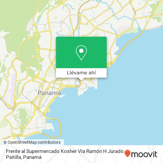 Mapa de Frente al Supermercado Kosher  Via Ramón H  Jurado  Paitilla