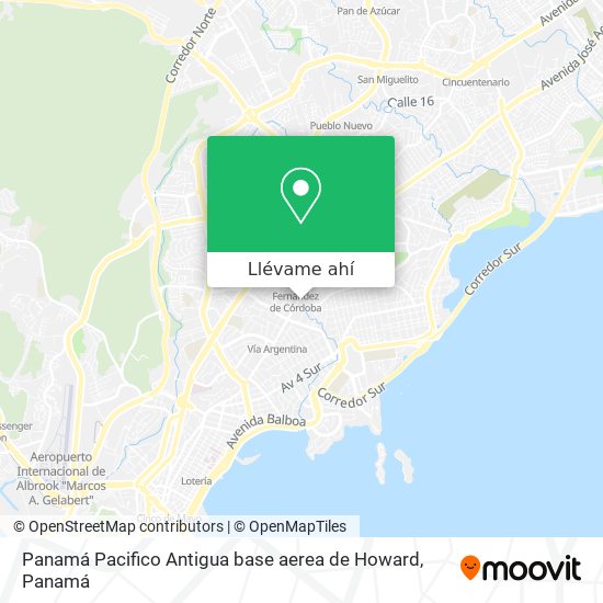 Mapa de Panamá Pacifico  Antigua base aerea de Howard