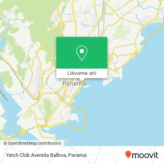 Mapa de Yatch Club  Avenida Balboa