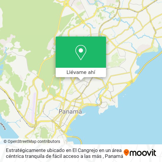 Mapa de Estratégicamente ubicado en El Cangrejo  en un área céntrica  tranquila  de fácil acceso a las más