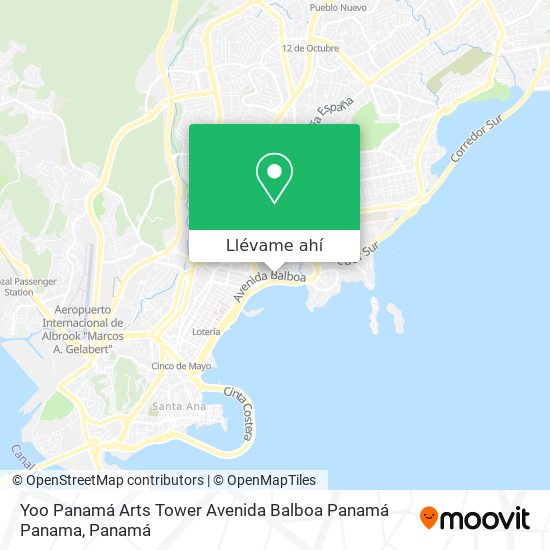 Mapa de Yoo Panamá   Arts Tower  Avenida Balboa  Panamá  Panama