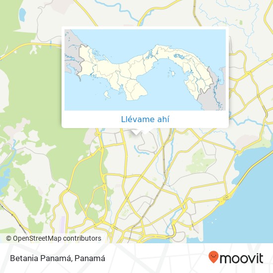Mapa de Betania  Panamá
