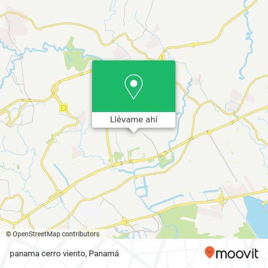 Mapa de panama cerro viento