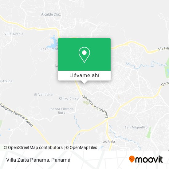Mapa de Villa Zaita Panama