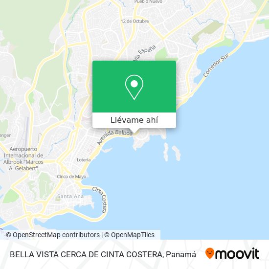 Mapa de BELLA VISTA  CERCA DE CINTA COSTERA