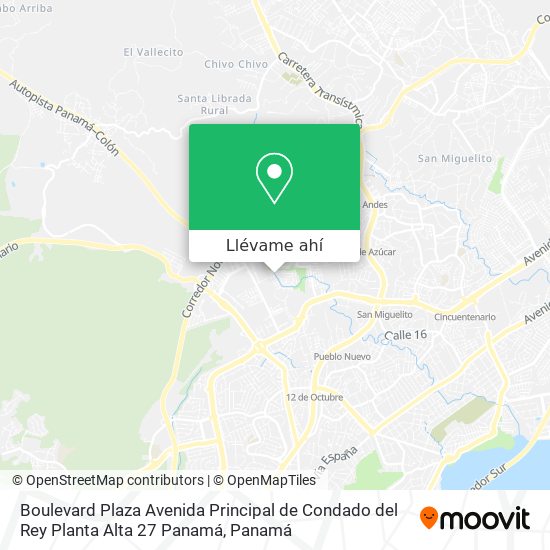 Mapa de Boulevard Plaza Avenida Principal de Condado del Rey Planta Alta 27  Panamá