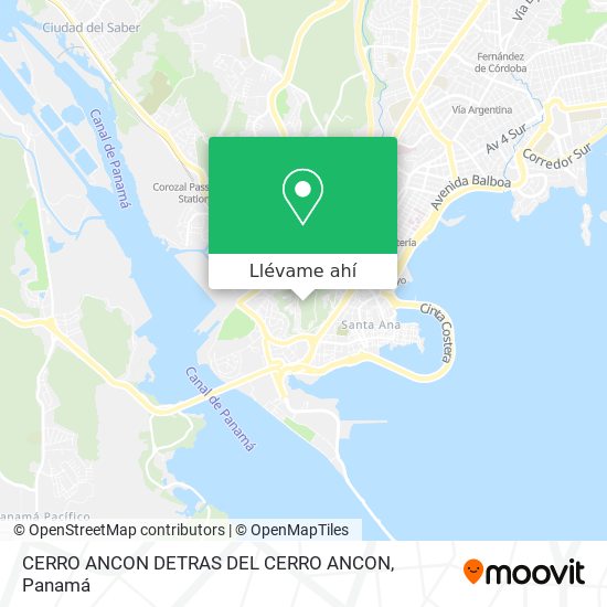 Mapa de CERRO ANCON  DETRAS DEL CERRO ANCON