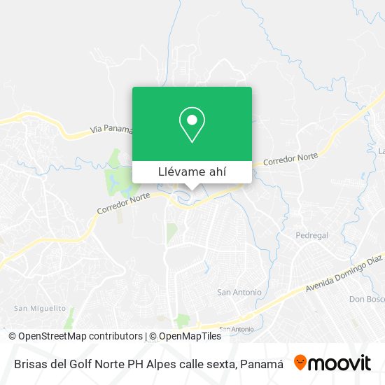 Mapa de Brisas del Golf Norte  PH Alpes  calle sexta