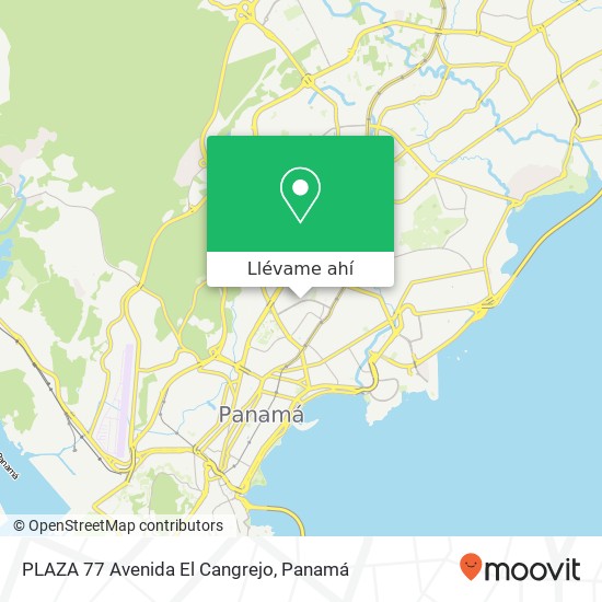 Mapa de PLAZA 77 Avenida El Cangrejo