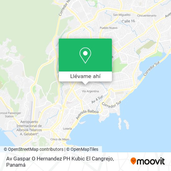 Mapa de Av Gaspar O Hernandez  PH Kubic  El Cangrejo