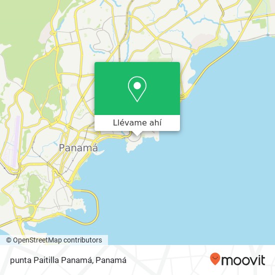 Mapa de punta Paitilla  Panamá