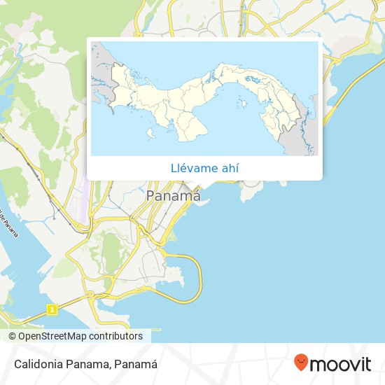 Mapa de Calidonia  Panama