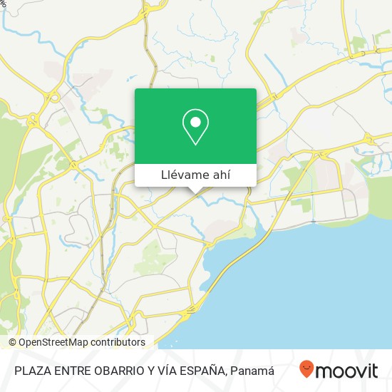 Mapa de PLAZA ENTRE OBARRIO Y VÍA ESPAÑA