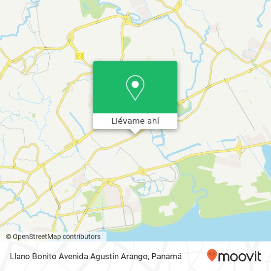 Mapa de Llano Bonito Avenida Agustin Arango