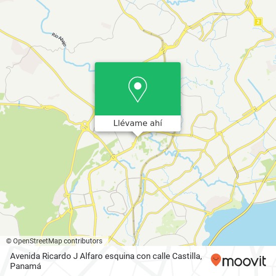 Mapa de Avenida Ricardo J  Alfaro esquina con calle Castilla